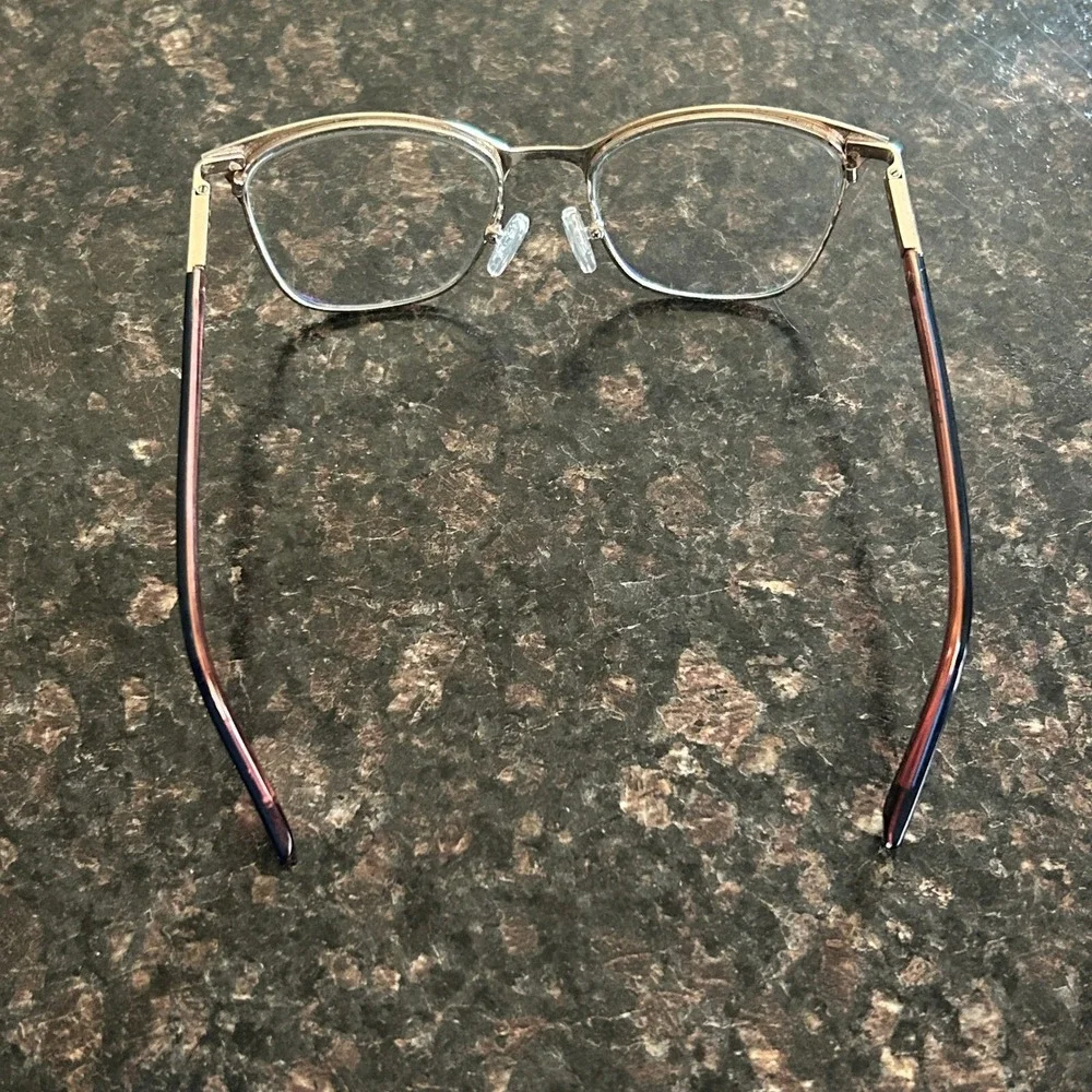 Calvin Klein CK21124 438 Women Black Gold Blue Cat Eye Eyeglasses 51-18-140